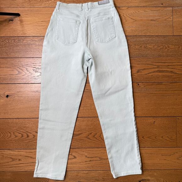 VTG Gloria Vanderbilt High Waisted Jeans SZ 10 Mint Green Straight Taper Cottage - Picture 2 of 6